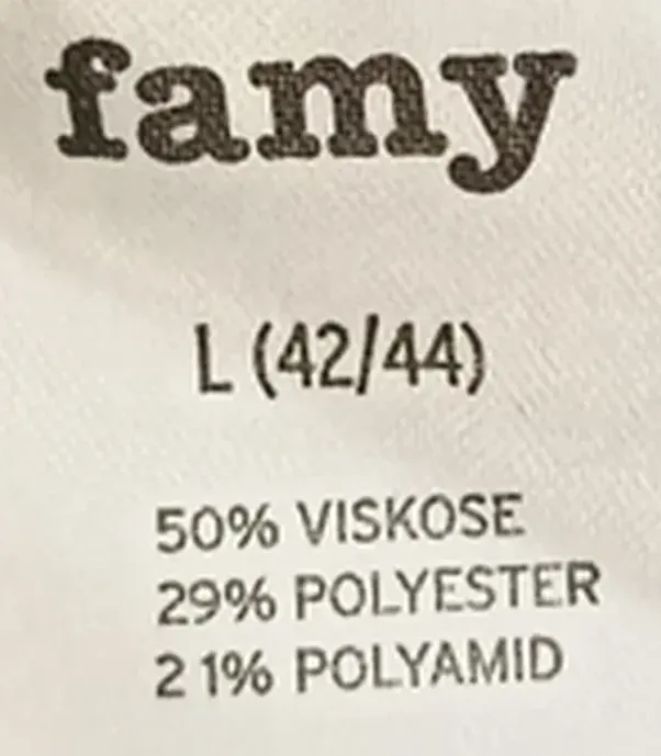 Famy Damen Weihnachtspullover dunkelblau gemustert Gr. L 42/44 – Bild 4