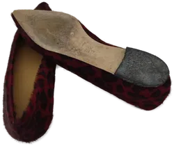 UGG Damenballerinas Leder / Animalprint rot-schwarz - Gr. 39 - Bild 2