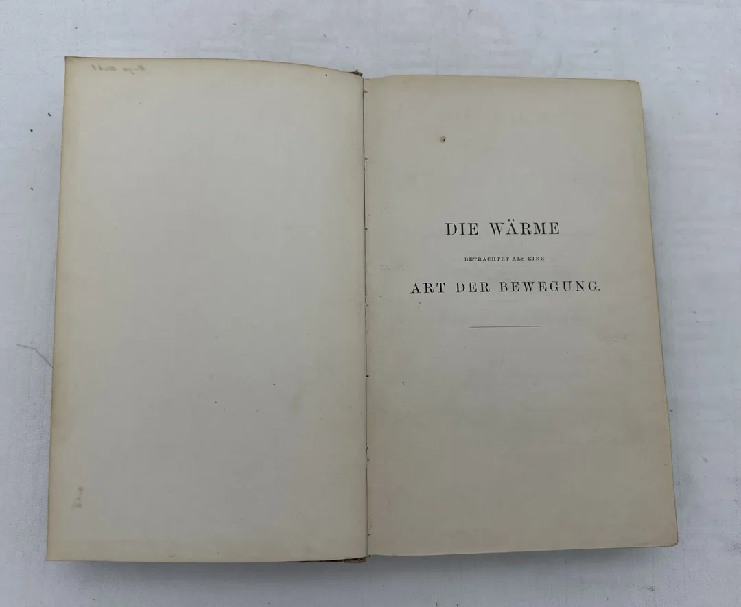 Antikes Buch - Die Wärme betrachtet als eine Art der Bewegung – Bild 2