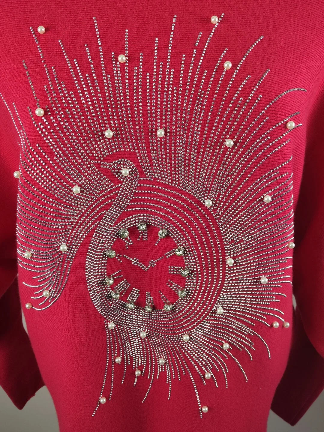 Damenpullover Größe 38 in Rot mit Schmuckmotiv | Glamour – Bild 2