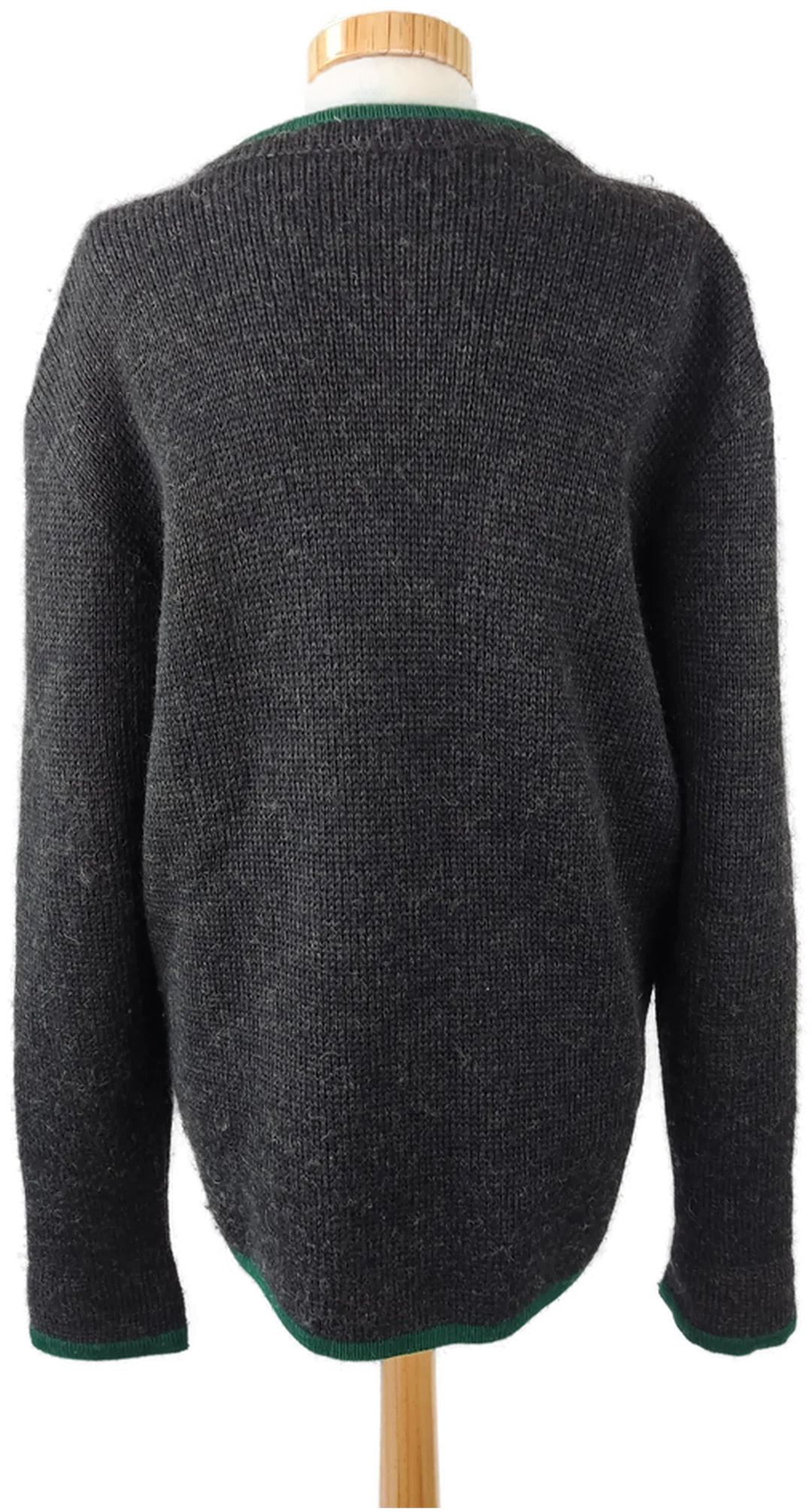 Damentrachtenweste grau/grün selbstgestrickt - XL – Bild 3