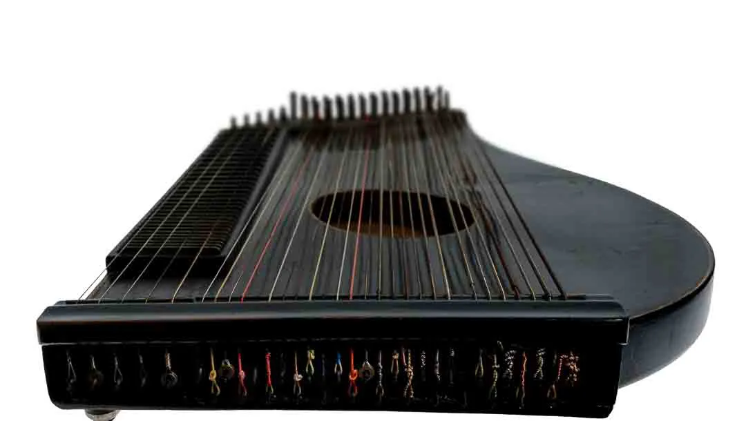 Vintage Konzertzither mit Tasche, ca. 62×34 cm – Bild 4