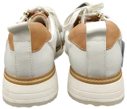 Tamaris Damen Sneakers weiß/braun  Gr.36 – Vorschau 3