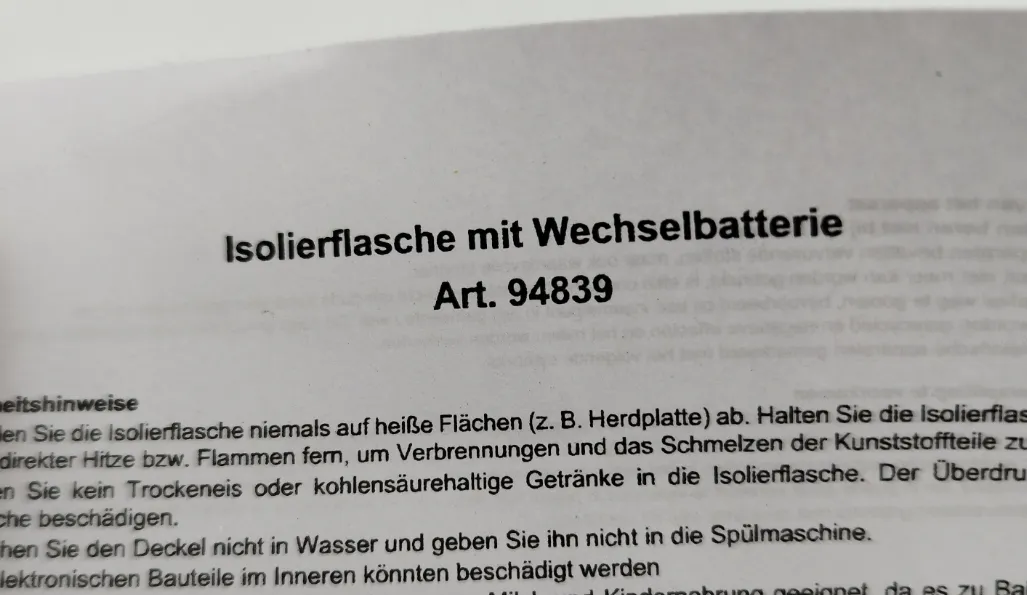 ESBE Thermos-/ Isolierkanne mit Wechselbatterie - mit Temperaturanzeige – Bild 3
