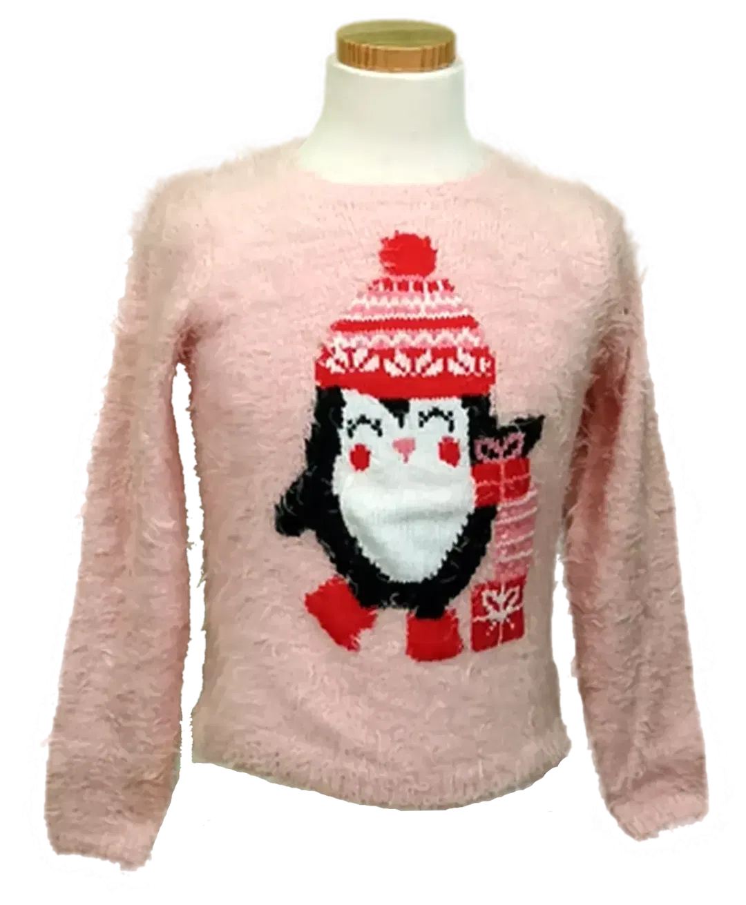 Lupilu Kinder Weihnachtspullover pink gemustert Gr. 110/116 - Bild 4