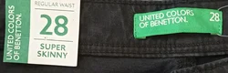 United Colors of Benetton Damen Jeans schwarz Gr. 28 - Bild 3