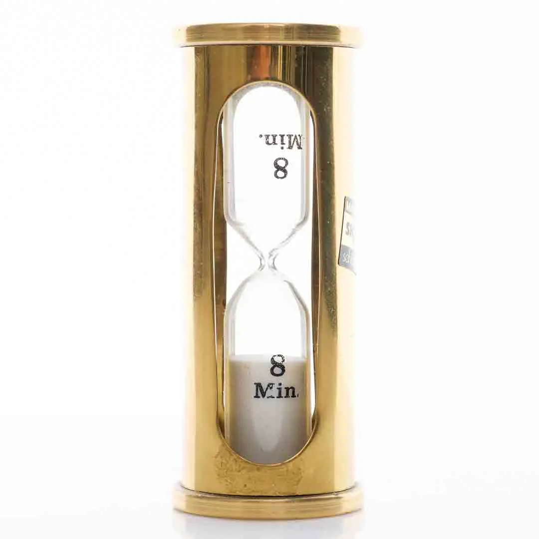 SKS Design Eieruhr – Sanduhr 8 Min – massiv Messing – Vintage Deko – Bild 4