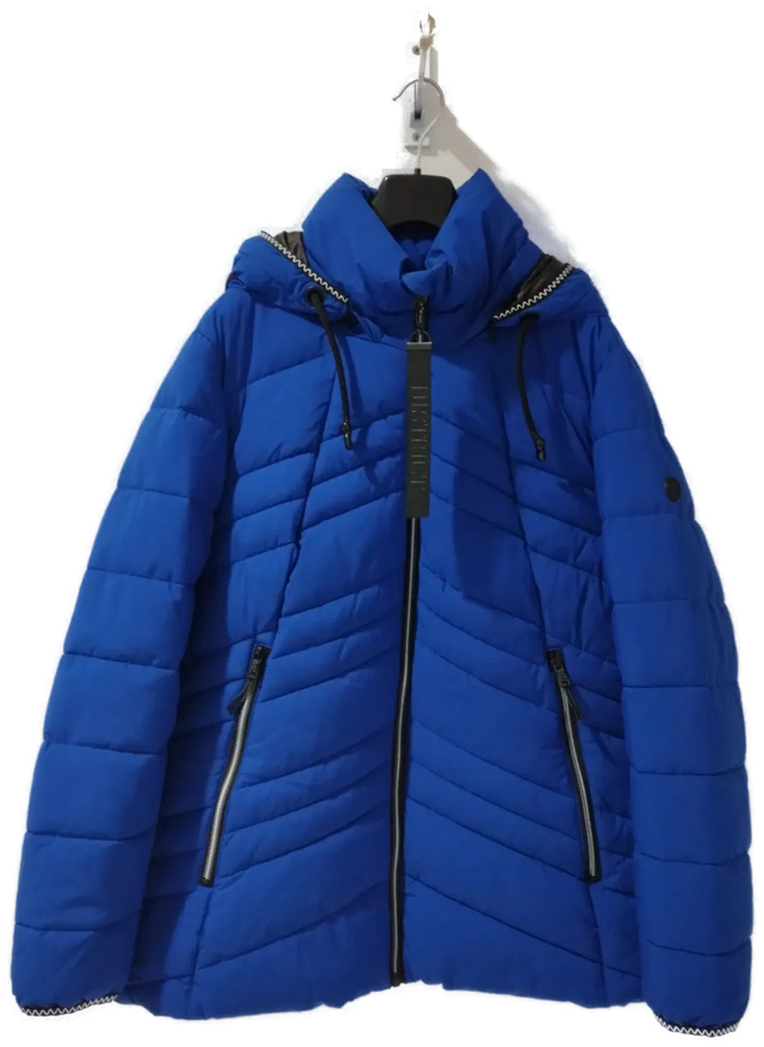 Steppjacke, District, mit Kapuze, blau  - Bild 1