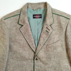 Trachtenjacke von Steinbock Mode Tyrol, Gr. 52, Leine, Beige/Hafer - Bild 4