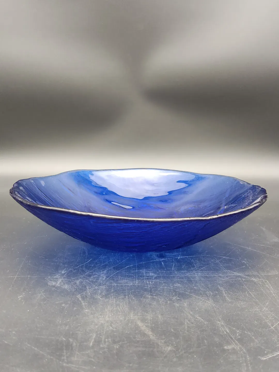 Große blaue Glasschale - Handarbeit  - Bild 1