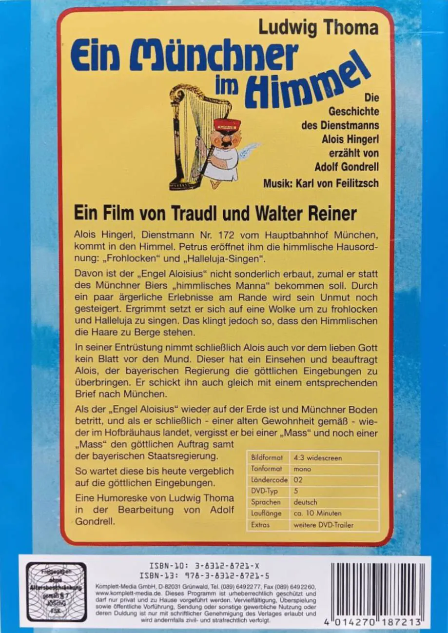 DVD "Ein Münchner im Himmel" DVD | Ludwig Thoma | Bayerische Humoreske – Bild 2