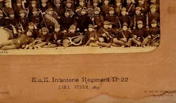 Vintage K.u.K. Infanterie‑Regiment Nr. 22 – Regimentskapelle, Zara/Feber 1891, Kabinettfoto - Bild 4