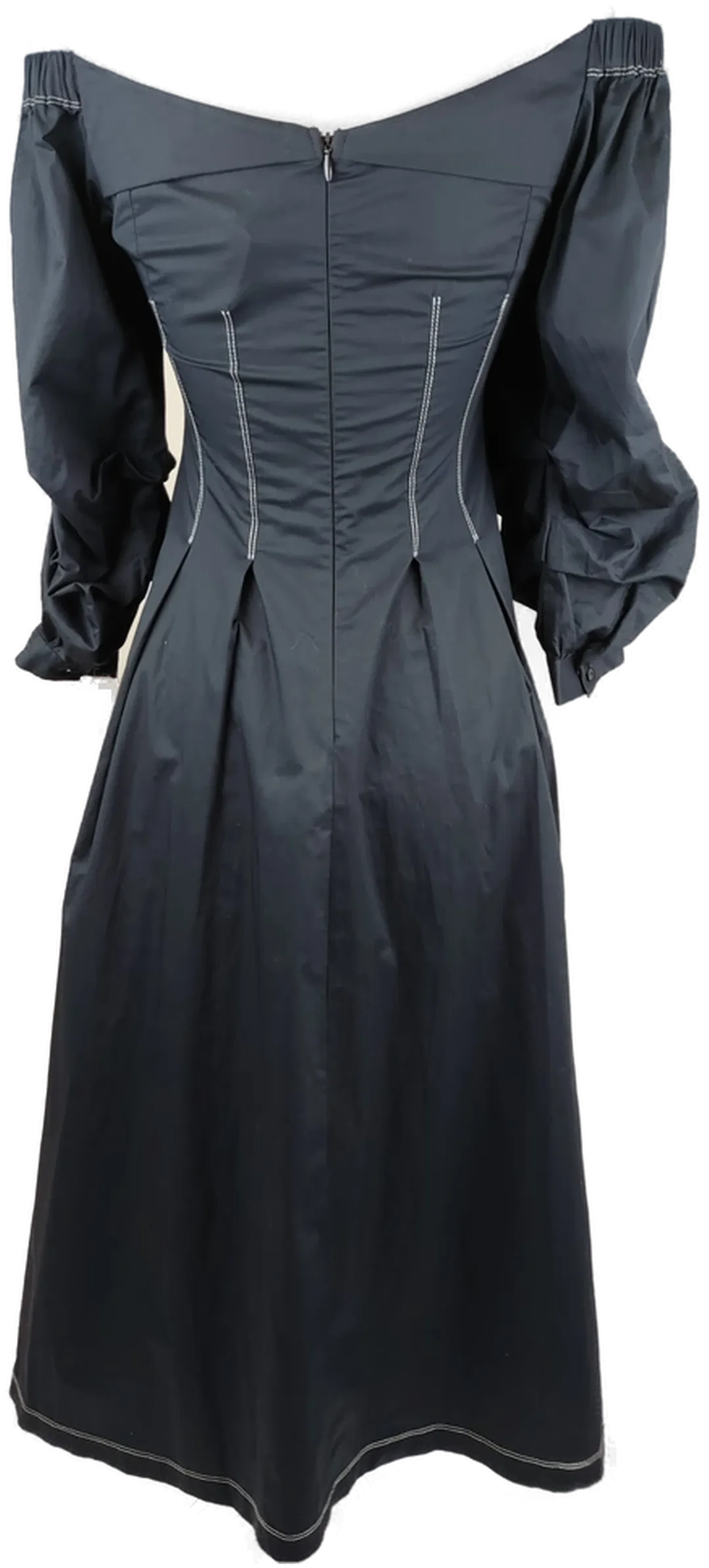 mint & berry Damen-Midikleid mit Carmen-Ausschnitt dunkelblau - XS/34 – Bild 2