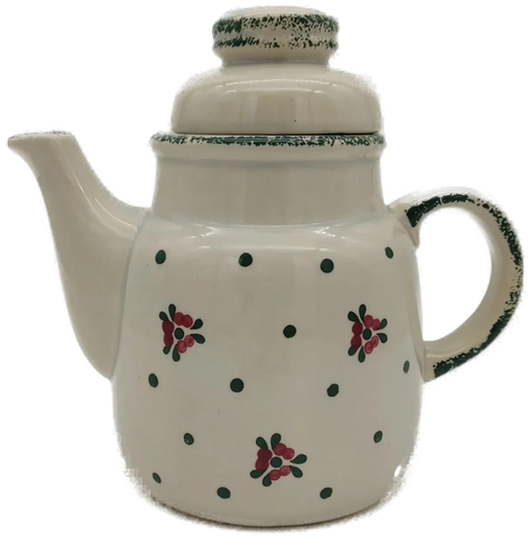 Vintage Kaffeekanne Keramik DDR - H/19 cm - Bild 1