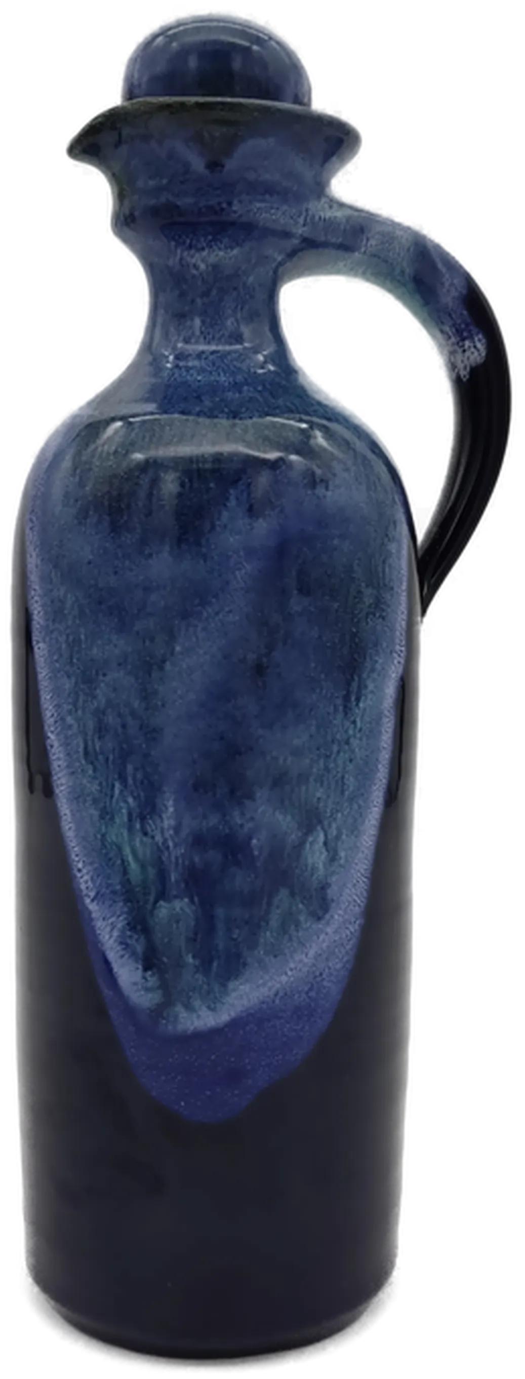 Keramik-Krug mit  5 Stamperl / Becher, blau – Bild 2