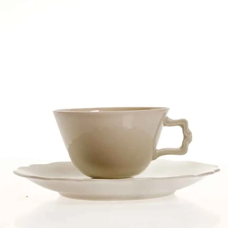 Wien Augarten 4 Mocca Tassen + Untertassen Belvedere 114 weiß - Bild 4