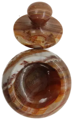  Aufbewahrungsdose aus Onyx Maße Höhe ca 9 cm Breite ca 7 cm - Bild 4