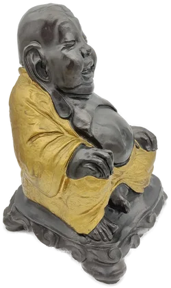Sitzende Buddha-Statue, Kunststoff | Zen-Dekor - Bild 3