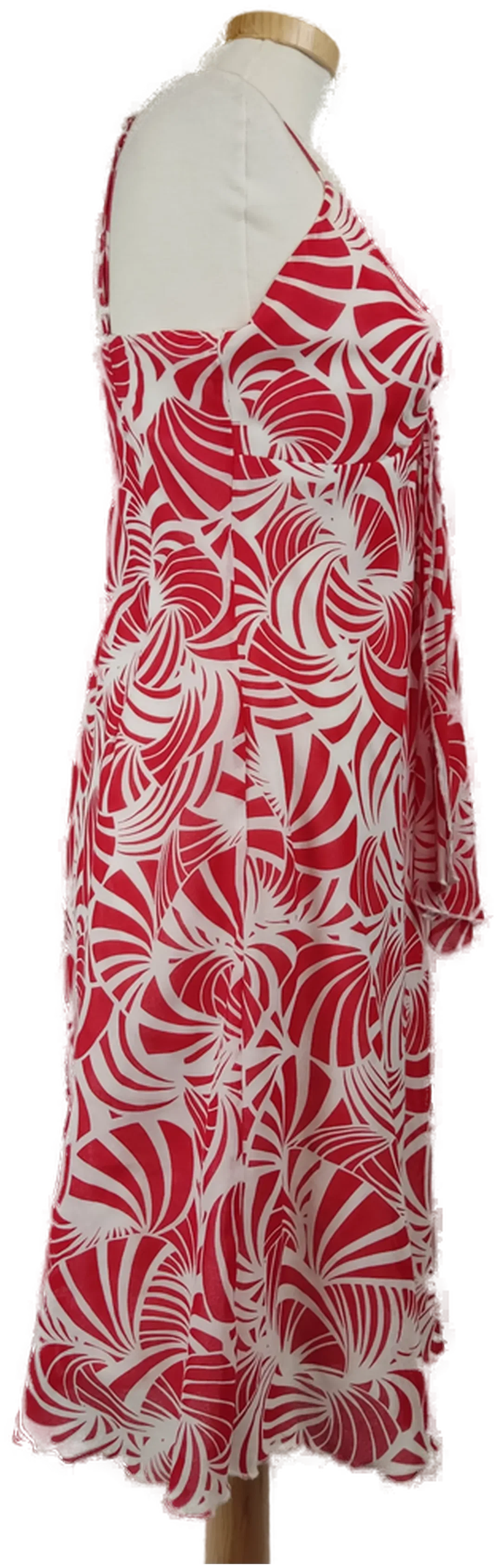 Yokoo Damen Sommerkleid midi  rot-weiß gemustert - M / 38 – Bild 3