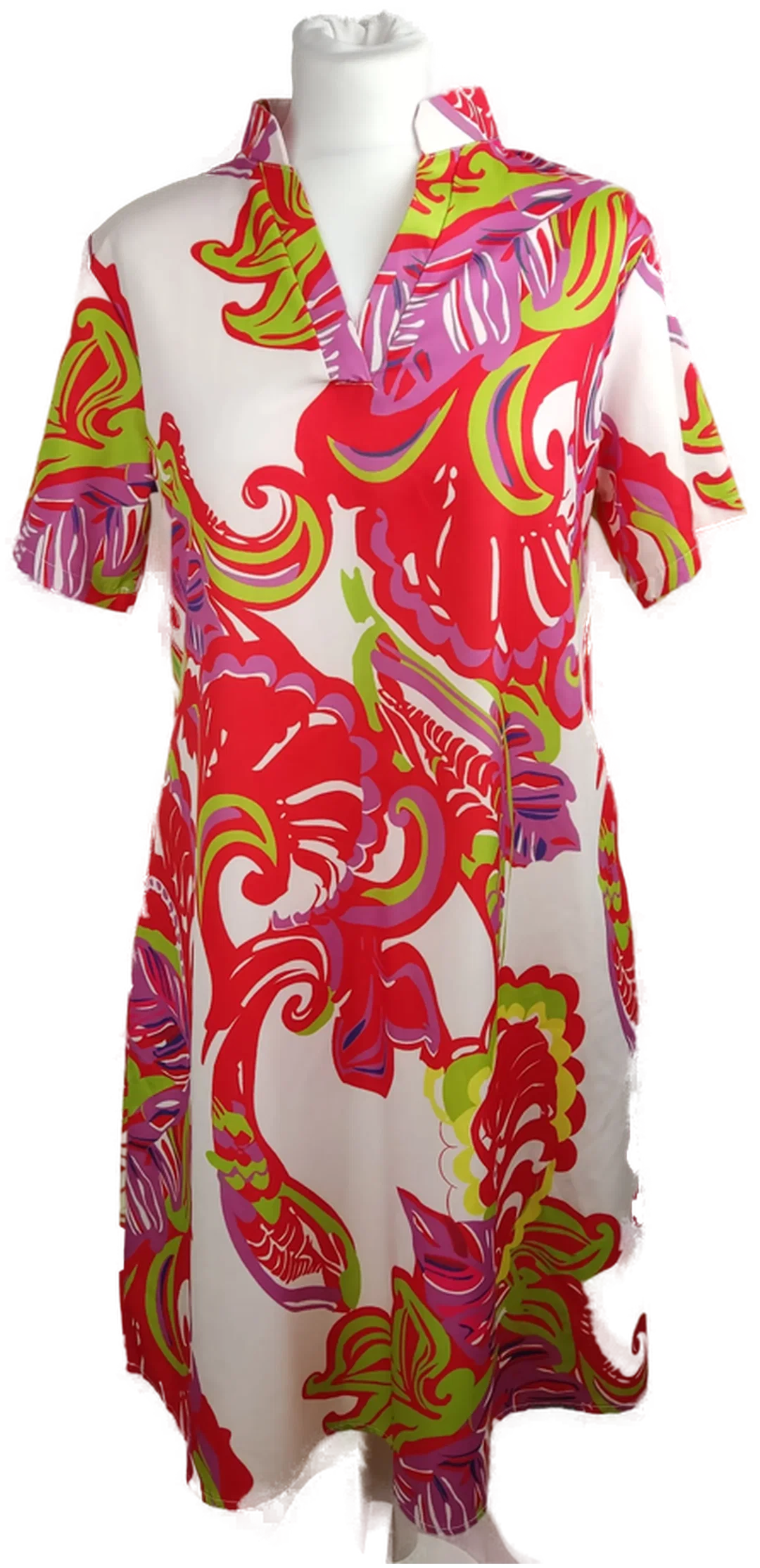 Damen-Midikleid S/36 mit buntem Blumenprint | Sommerlaune – Bild 1