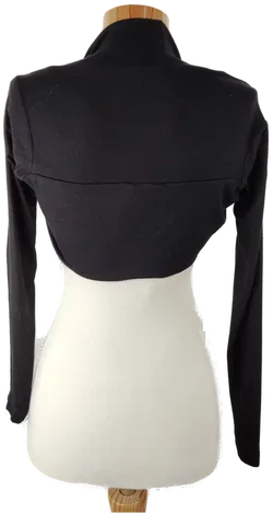 Bolero 'Amisu', langarm und sehr kurz geschnitten, schwarz, Größe XS - Bild 3