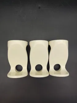 3er-Set Vintage Garderobenhaken - weiß lackiertes Metall - Bild 3