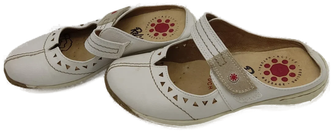 Mesh Mule Sneakers "Relife", beige/braun/rot, Größe 36 – Bild 2