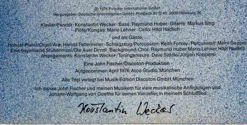 LP - Konstantin Wecker – Weckerleuchten - Vinyl  – Bild 3