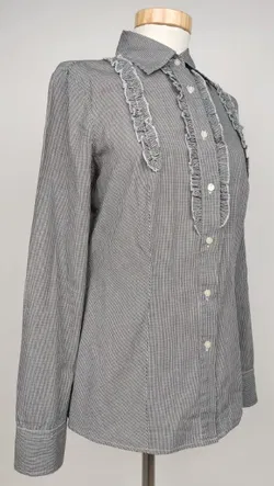 Benetton Damen Bluse, schwarz/weiß - Gr. S  - Bild 2