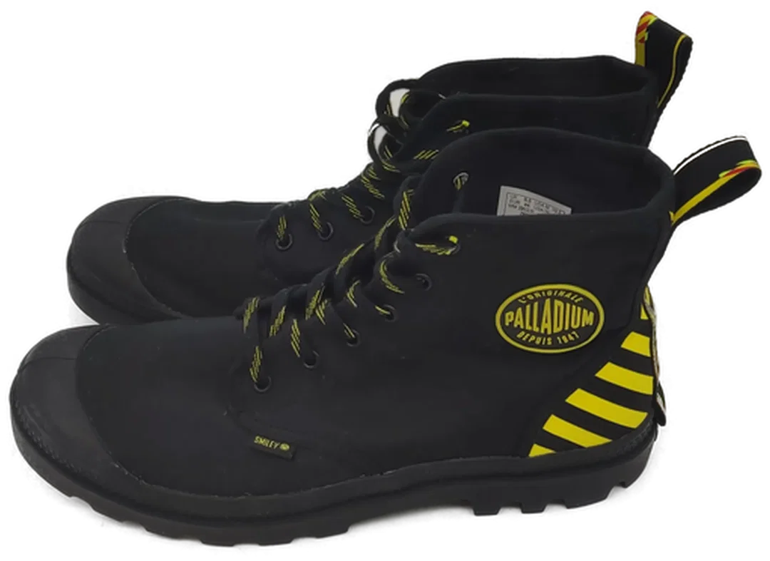 Palladium Schnürstiefeletten Pampa Smiley Change schwarz/gelb – Bild 4