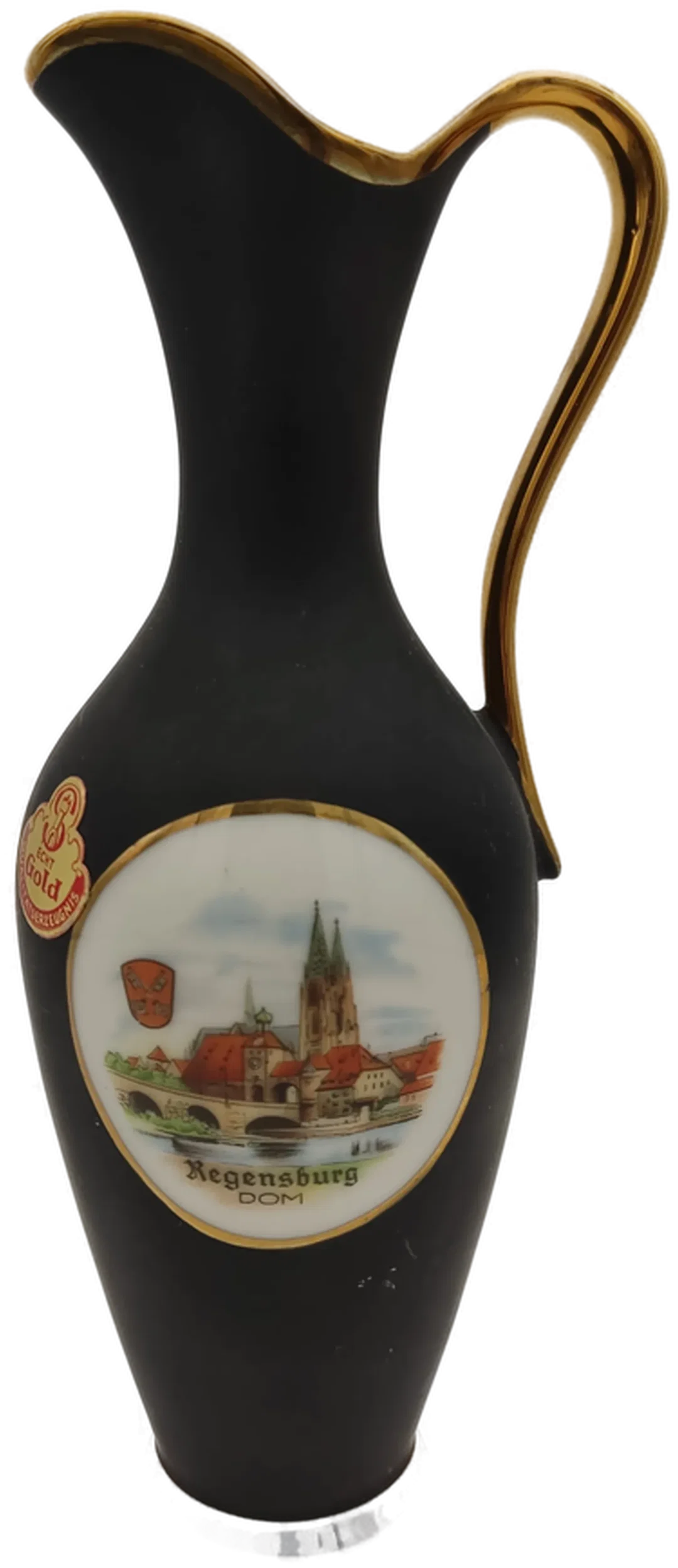Porzellanvase Regensburg-Motiv | 24K-Gold Einmaliges Andenken - Bild 4