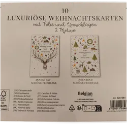 10 Weihnachtskarten mit Kuvert, Weihnachten - Bild 2