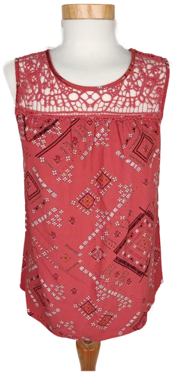 ONLY Damen Top rotbraun gemustert - XS/34 - Bild 1