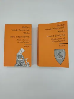 Werke- Band 1:  Spruchlyrik, Band 2: Liedlyrik. Mittelhochdeutsch/Neuhochdeutsch- Walther von der Vogelweide - Bild 1