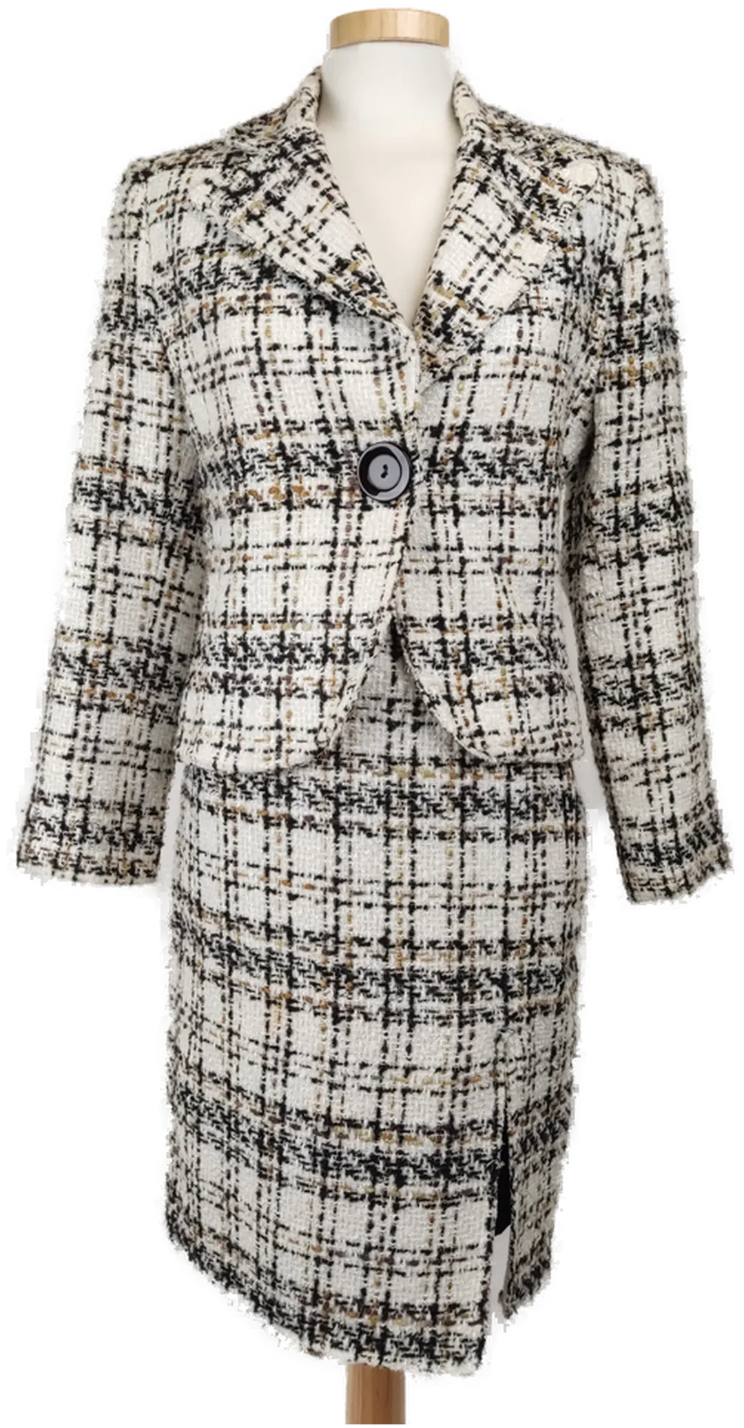 Favori Damen Tweed-Kostüm weiss/braun/schwarz - S/36 - Bild 1