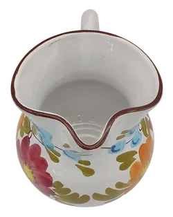 Arte Deruta Etrusca Keramik Krug mit floralem Muster - 1,25 Liter  - Bild 3