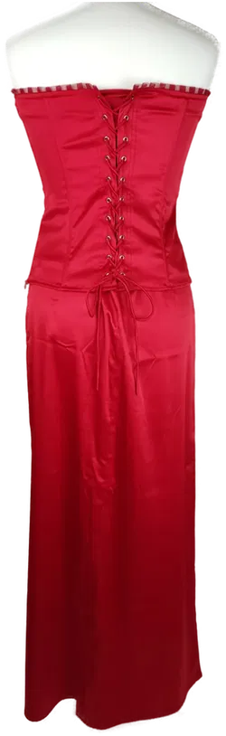 Zweiteiler Abendkleid Vero Moda Rot Größe 38 | Party-Eleganz - Bild 3