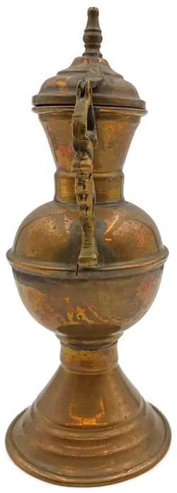 Orientalische Deko-Kanne – Vintage Kupferkanne mit Henkel und Deckel – Vorschau 3