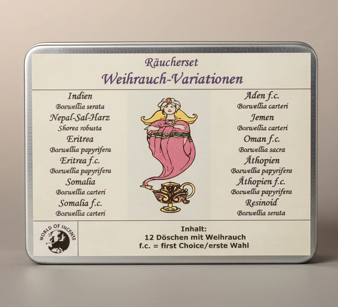 World of Incense Räucherset spirituell 12 Weihrauch-Variationen NEU & OVP Metalldose – Bild 2