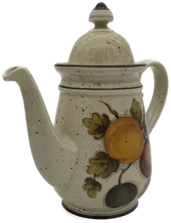Winterling Kaffeekanne Karina beige mit Obstmotiv Vintage - Bild 1