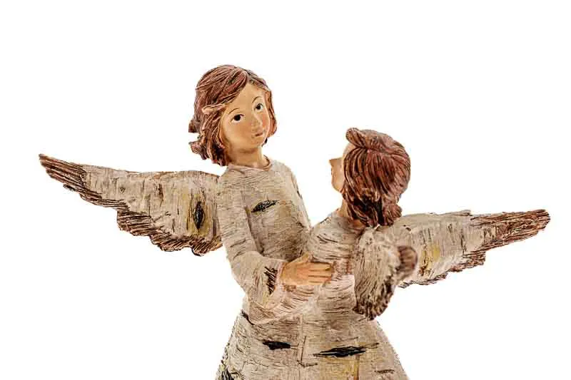 Engelfiguren Kunststoff Birkenoptik Weihnachten – Bild 2