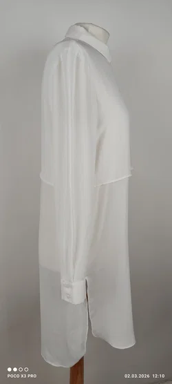 Hemdblusenkleid Mango Weiß XS | Leicht & Elegant - Bild 3