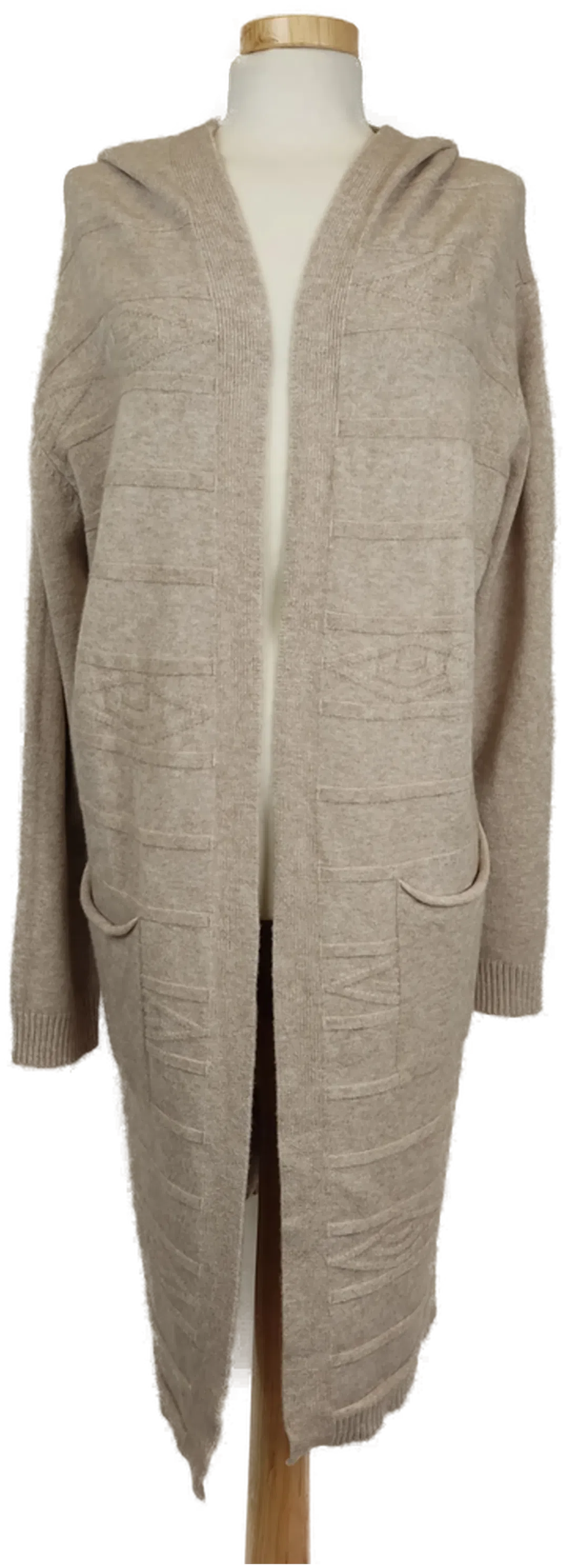 Anny Damenweste lang mit Kaputze beige - XL/42 - Bild 4