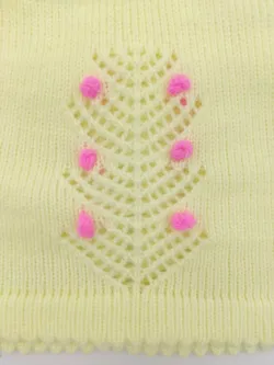 Vintage Angel - Baby Strickkleid mit Stickerei, zitronengelb - Bild 3