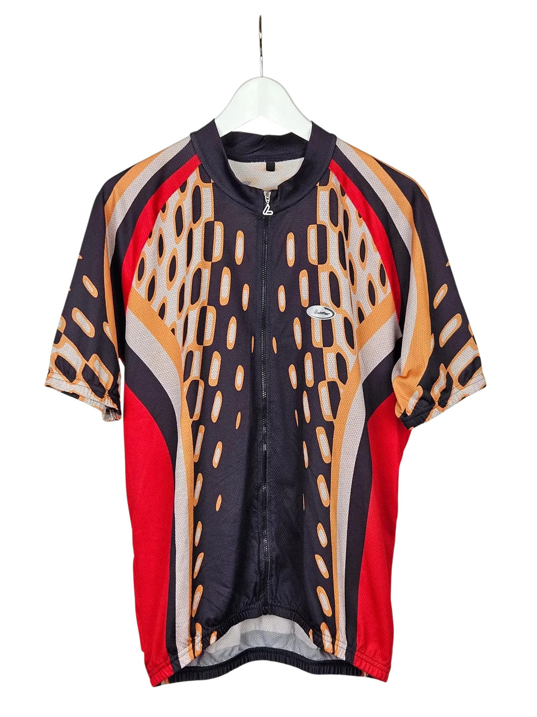 LÖFFLER Herren Rennrad Shirt, schwarz-rot-orange - Gr. L - Bild 1