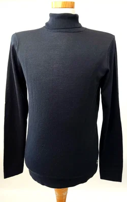 Blue Industry Herren Rollkragenpullover, schwarz - Gr. M