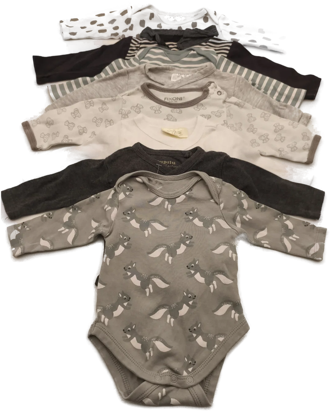 8 Stk. Langarmbody Baby, Gr. 50/56 – Bild 1