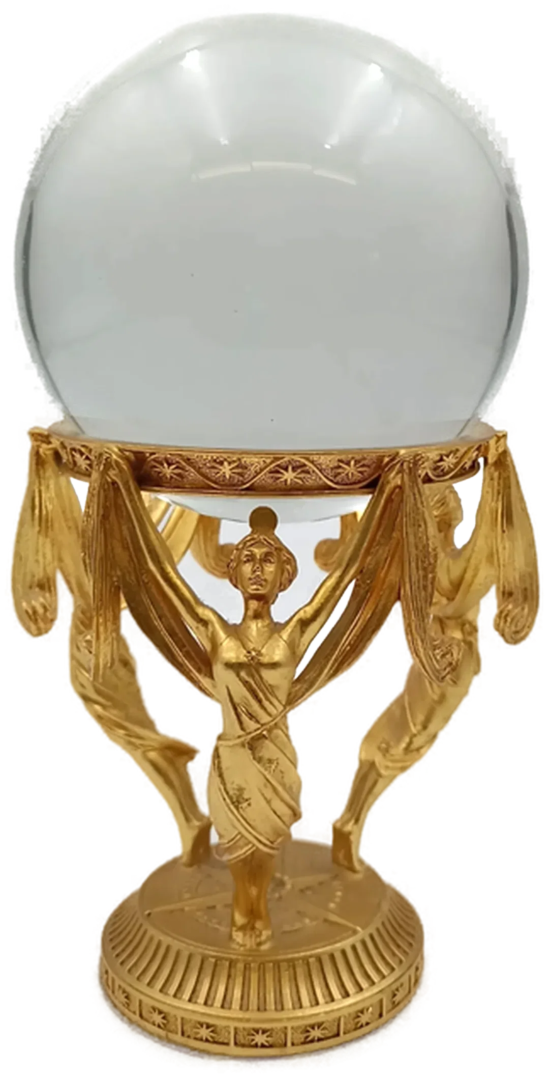 Franklin Mint Crystal Visions Kristallkugel 1989 – 24K Vergoldet mit Original-Bodenlabel – Bild 4