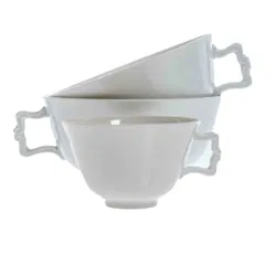 Augarten Porzellan Belvedere Weiß 2x Teetasse + 1x Mokkatasse - Bild 2