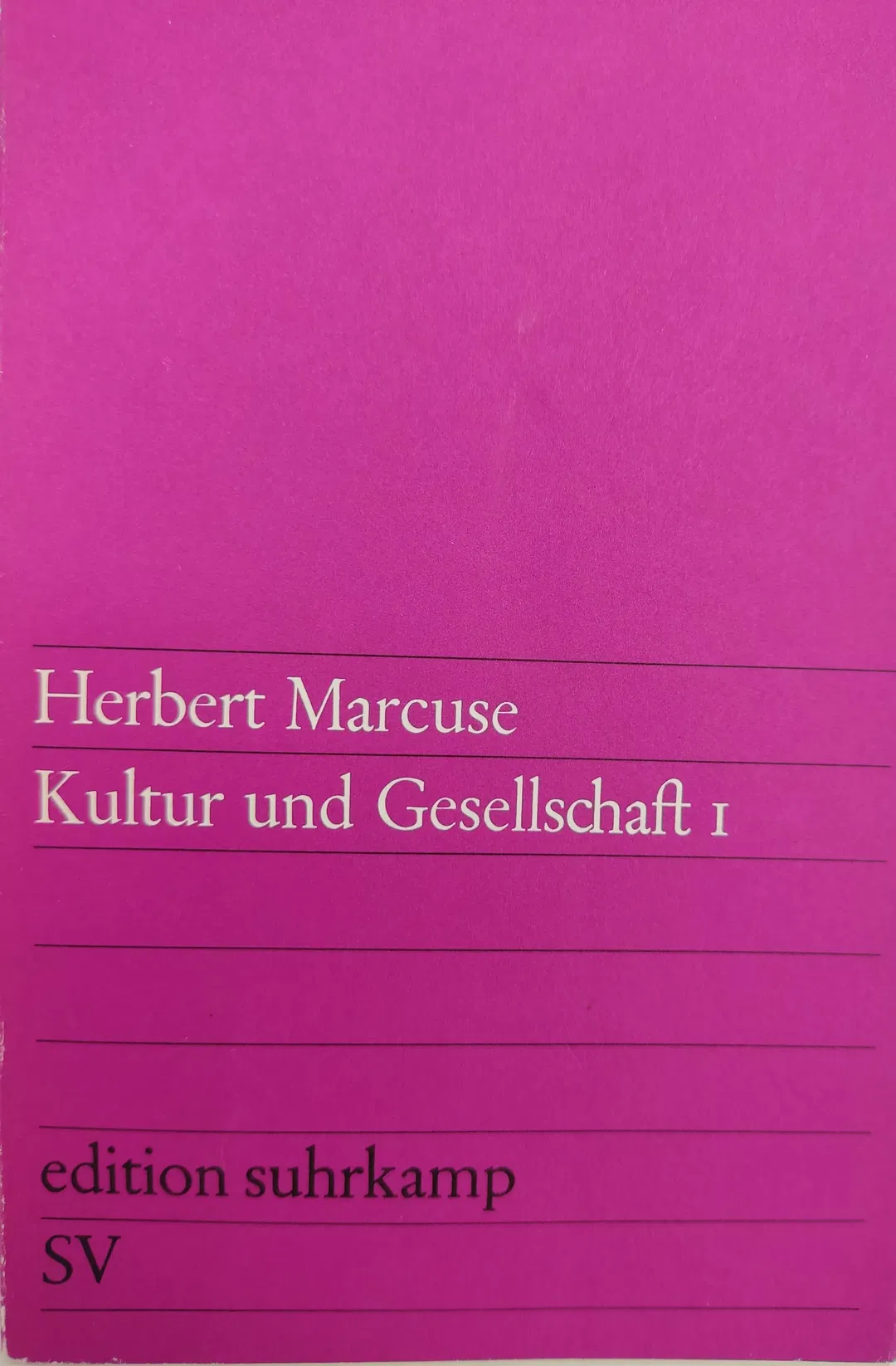 Kultur und Gesellschaft I - Herbert Marcuse - Bild 1